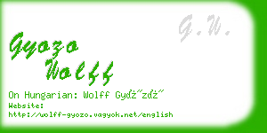 gyozo wolff business card